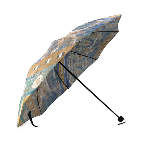 Two Lions And Daisis Mosaic Foldable Umbrella (Model U01)