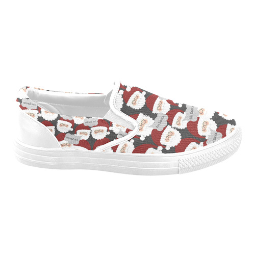 Who's the Real Santa? Slip-on Canvas Shoes for Men/Large Size (Model 019)