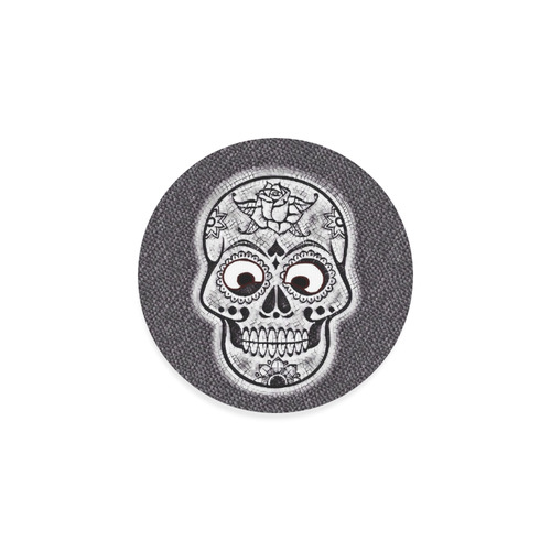 funny skull Round Coaster