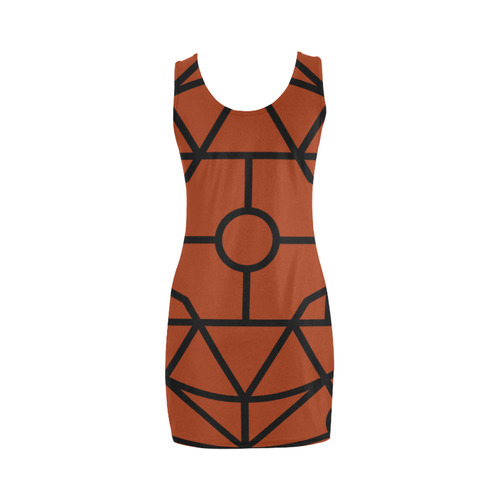 Original Designers dress : geometric art with brown 2016 Collection is here! Medea Vest Dress (Model D06)