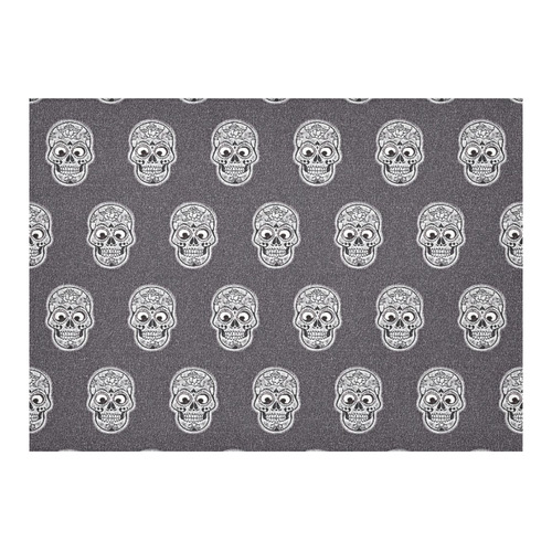 funny skull pattern Cotton Linen Tablecloth 60"x 84"