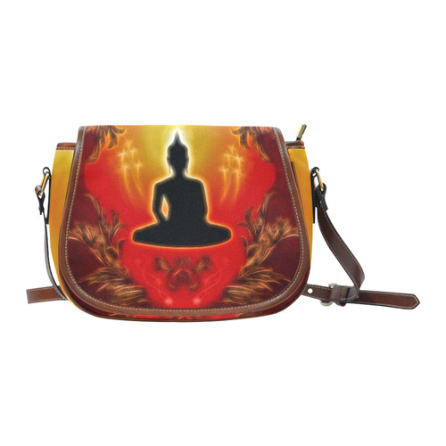 Buddha with light effect Saddle Bag/Small (Model 1649) Full Customization