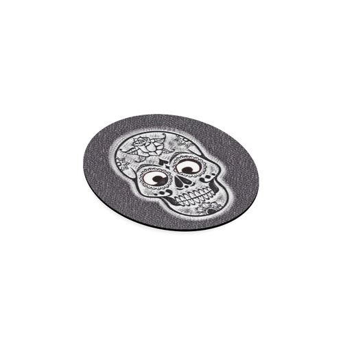 funny skull Round Coaster