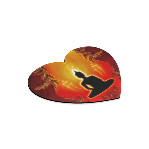 Buddha with light effect Heart-shaped Mousepad