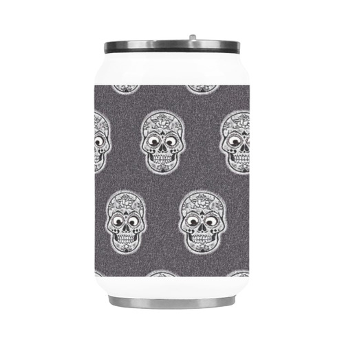 funny skull pattern Stainless Steel Vacuum Mug (10.3OZ)
