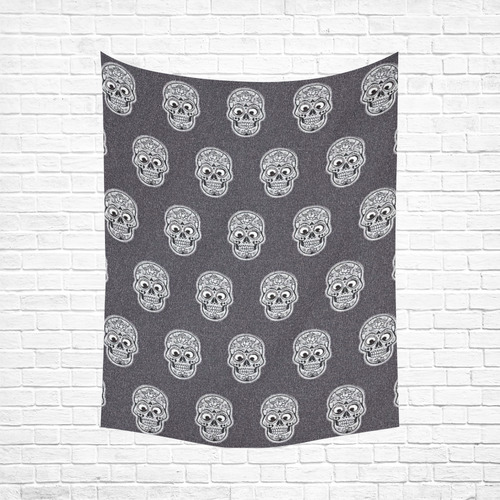 funny skull pattern Cotton Linen Wall Tapestry 60"x 80"