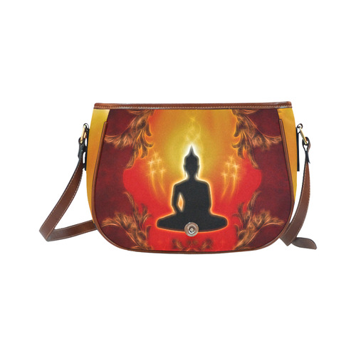 Buddha with light effect Saddle Bag/Small (Model 1649) Full Customization