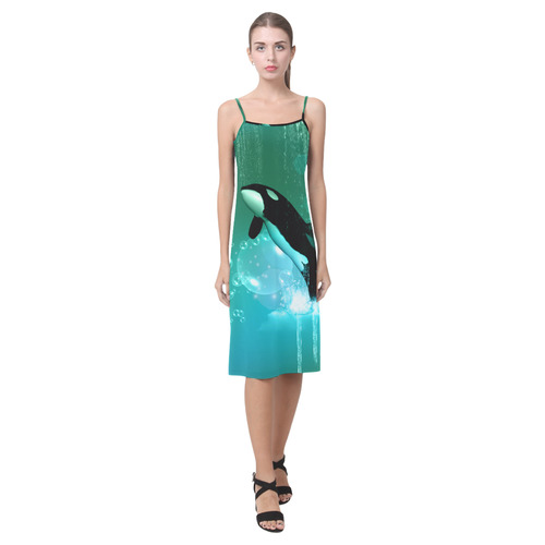 Orca with bubbles Alcestis Slip Dress (Model D05)