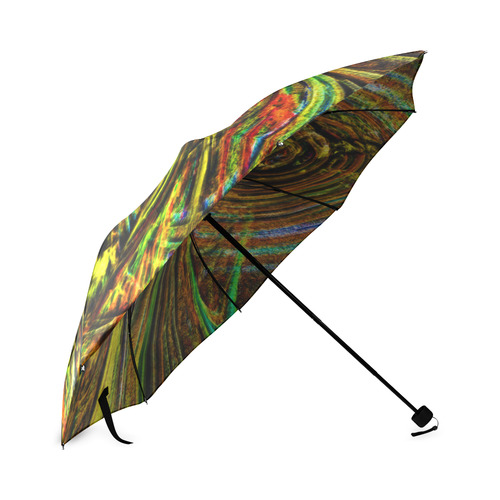 Red-Green-Yellow-Blue Silk Foldable Umbrella (Model U01)