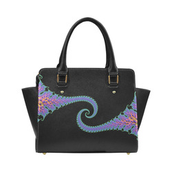 Purple Fire Tendril Classic Shoulder Handbag (Model 1653)