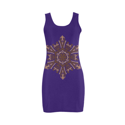 New arrival in designers Shop : Purple vintage dress with hand-drawn Mandala art edition 2016 Medea Vest Dress (Model D06)