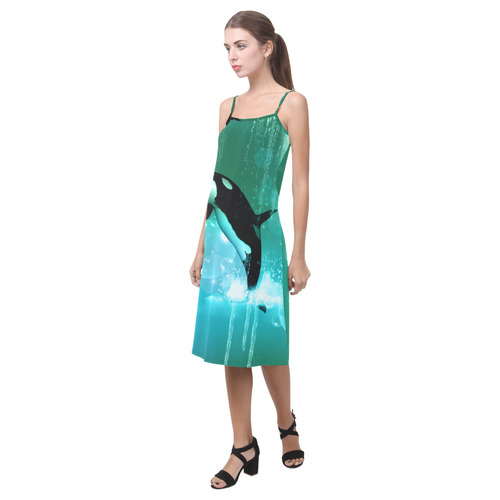 Orca with bubbles Alcestis Slip Dress (Model D05)