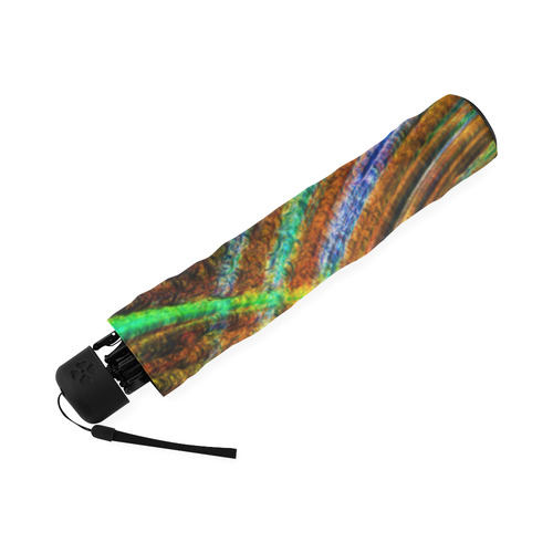 Red-Green-Yellow-Blue Silk Foldable Umbrella (Model U01)