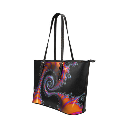 Rock Candy Spiral Leather Tote Bag/Large (Model 1651)