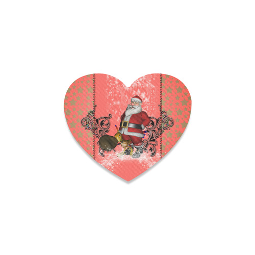 Santa claus with helper, phoenix Heart Coaster