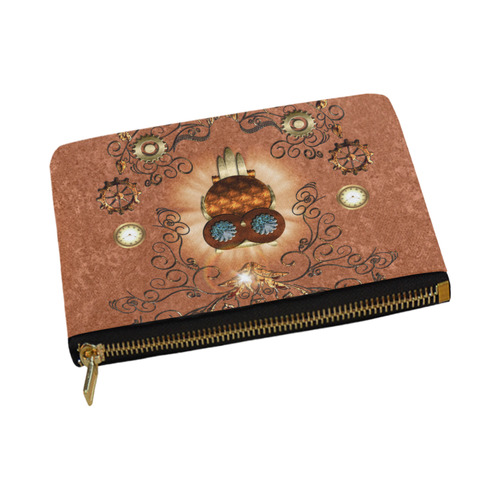 Steampunk, cute owl Carry-All Pouch 12.5''x8.5''