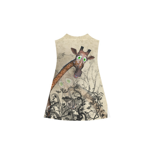 Funny, happy giraffe Alcestis Slip Dress (Model D05)
