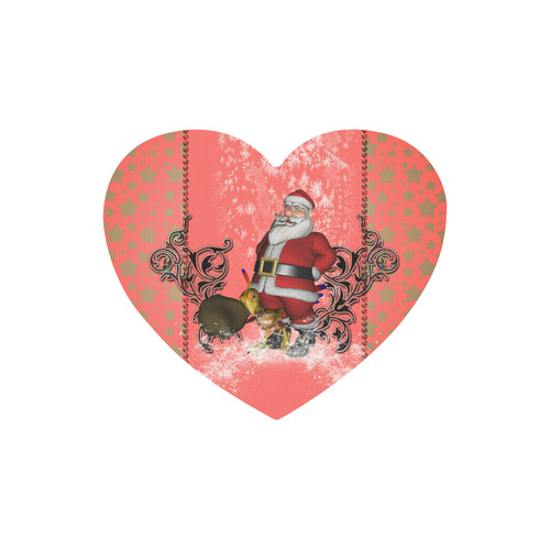 Santa claus with helper, phoenix Heart-shaped Mousepad