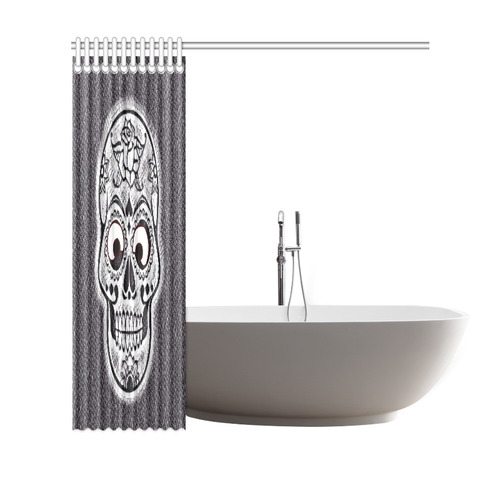 funny skull Shower Curtain 69"x70"