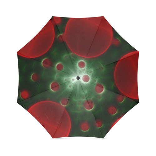 Big and small red dots Foldable Umbrella (Model U01)