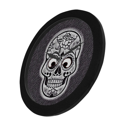 funny skull Circular Plastic Wall clock