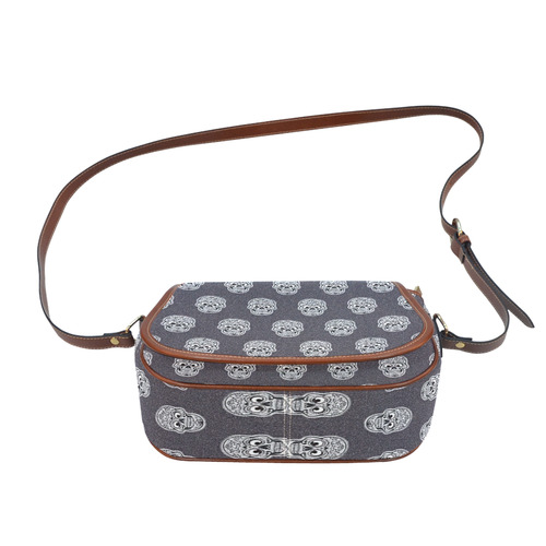 funny skull pattern Saddle Bag/Large (Model 1649)