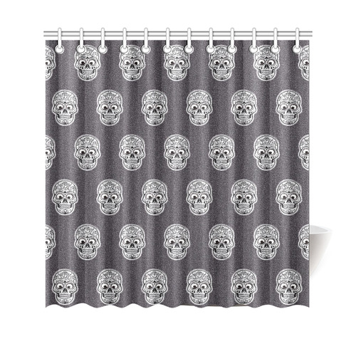 funny skull pattern Shower Curtain 69"x70"