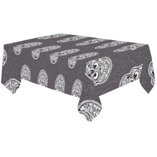 funny skull pattern Cotton Linen Tablecloth 60"x120"