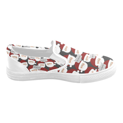 Who's the Real Santa? Slip-on Canvas Shoes for Men/Large Size (Model 019)