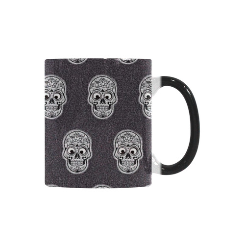 funny skull pattern Custom Morphing Mug