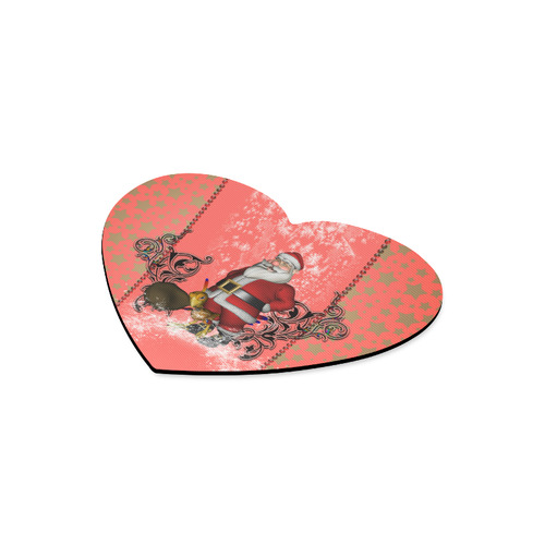 Santa claus with helper, phoenix Heart-shaped Mousepad