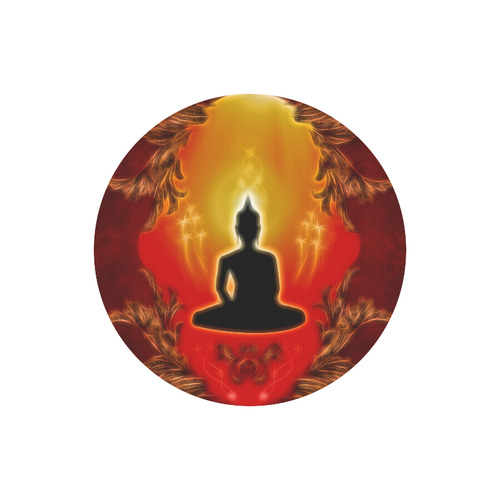 Buddha with light effect Round Mousepad