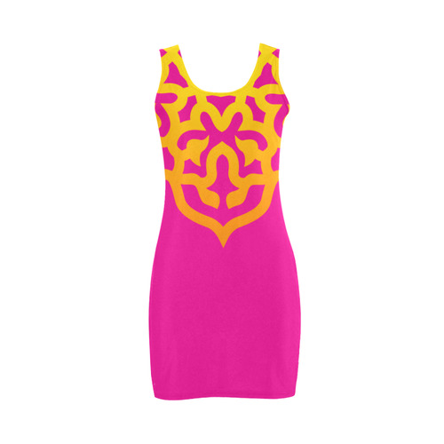 New! Mandala designers dress in italy style : gold and pink edition 2016 Medea Vest Dress (Model D06)