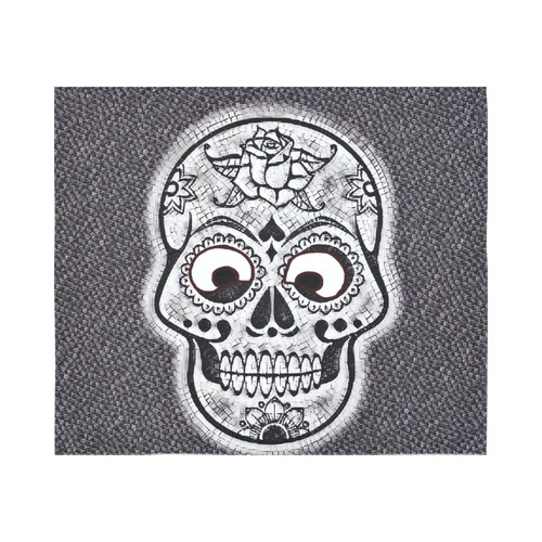 funny skull Cotton Linen Wall Tapestry 60"x 51"