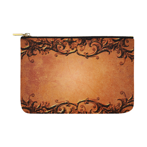 Decorative vintage design and floral elements Carry-All Pouch 12.5''x8.5''