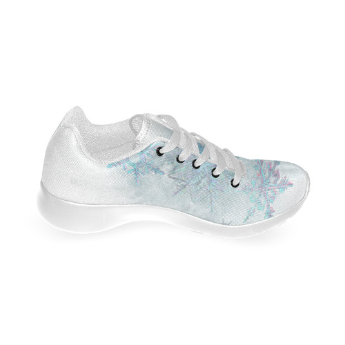 Snowflakes, snow, white and blue Women’s Running Shoes (Model 020)