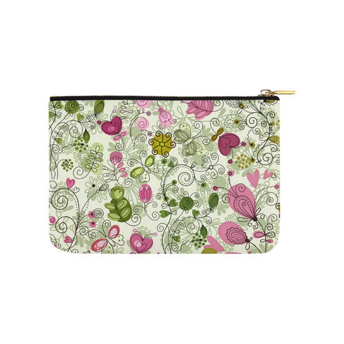 doodle flowers, flower Carry-All Pouch 9.5''x6''