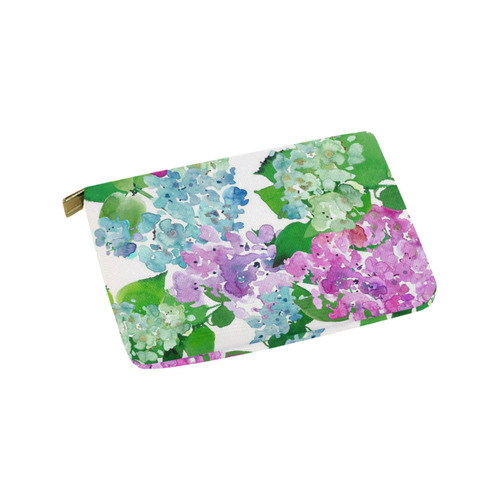 Watercolor Hydrangea, flower, flowers Carry-All Pouch 9.5''x6''