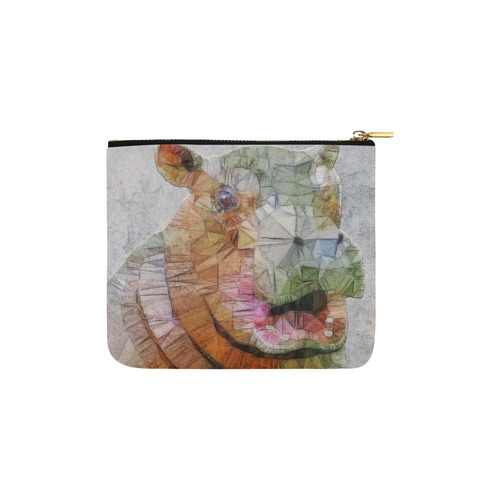 happy hippo, hippopotamus Carry-All Pouch 6''x5''