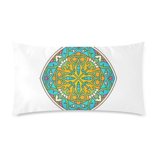 Luxury designers pillow with mandala art. Edition 2016 Custom Rectangle Pillow Case 20"x36" (one side)