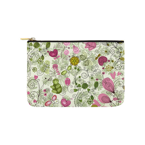 doodle flowers, flower Carry-All Pouch 9.5''x6''