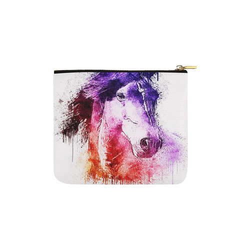 watercolor horse Carry-All Pouch 6''x5''
