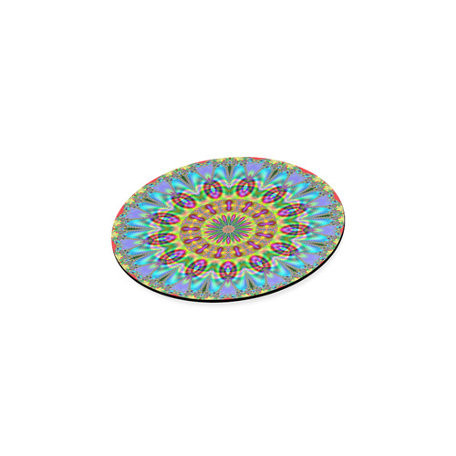 Fractal Kaleidoscope Mandala Flower Abstract 20 Round Coaster