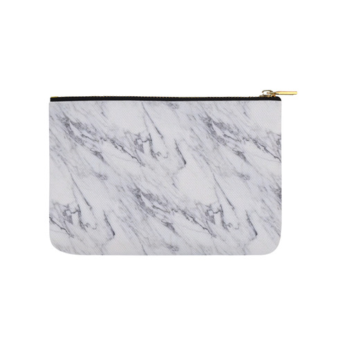 italian Marble,white,Trieste Carry-All Pouch 9.5''x6''