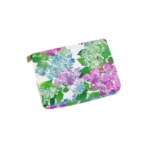 Watercolor Hydrangea, flower, flowers Carry-All Pouch 6''x5''