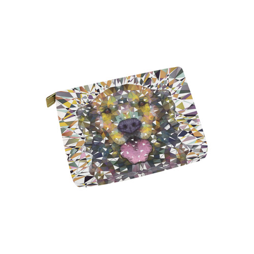 rainbow dog Carry-All Pouch 6''x5''