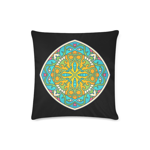 New in shop! Designers artistic Pillow with hand-drawn Mandala art. Edition 2016 Custom Zippered Pillow Case 16"x16"(Twin Sides)