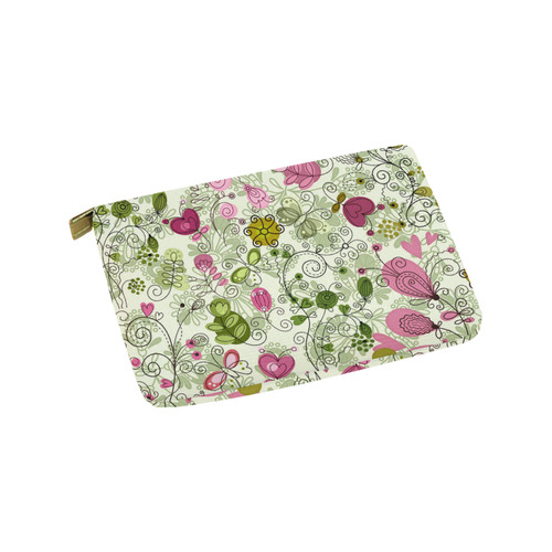 doodle flowers, flower Carry-All Pouch 9.5''x6''