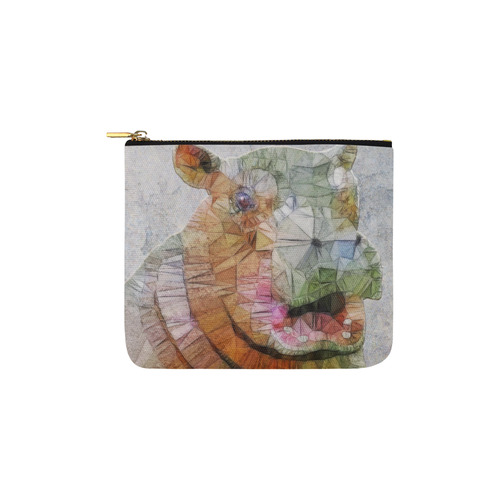 happy hippo, hippopotamus Carry-All Pouch 6''x5''