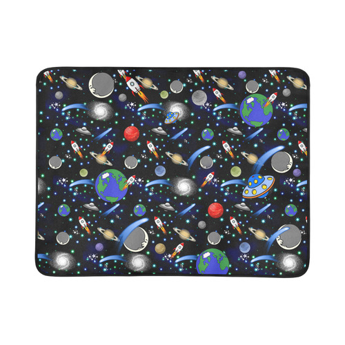 Galaxy Universe - Planets, Stars, Comets, Rockets Beach Mat 78"x 60"